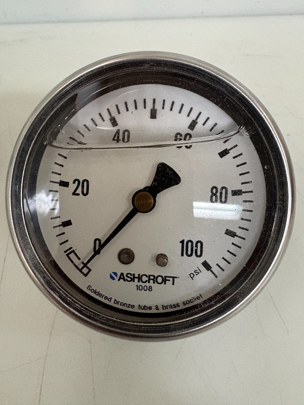 ASHCROFT PRESSURE GAUGE 63 1008 AL 02B 100#1