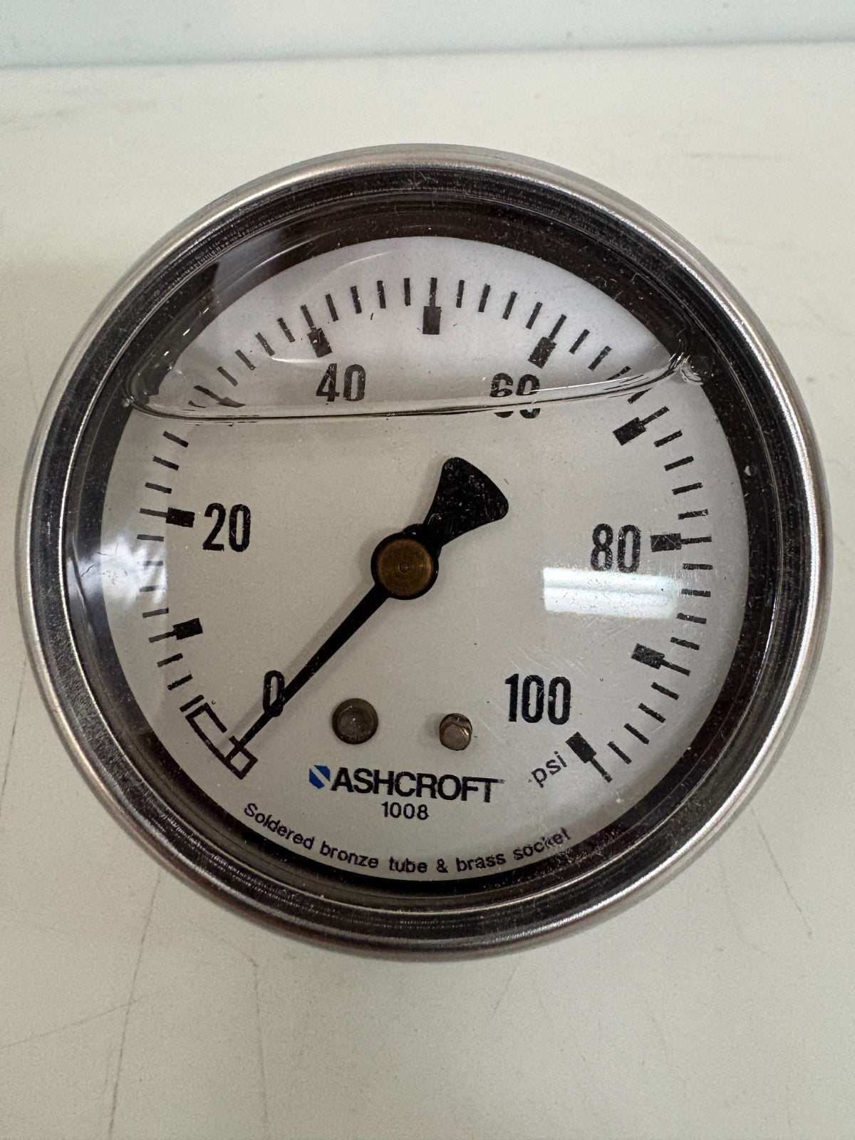 ASHCROFT PRESSURE GAUGE 63 1008 AL 02B 100#1