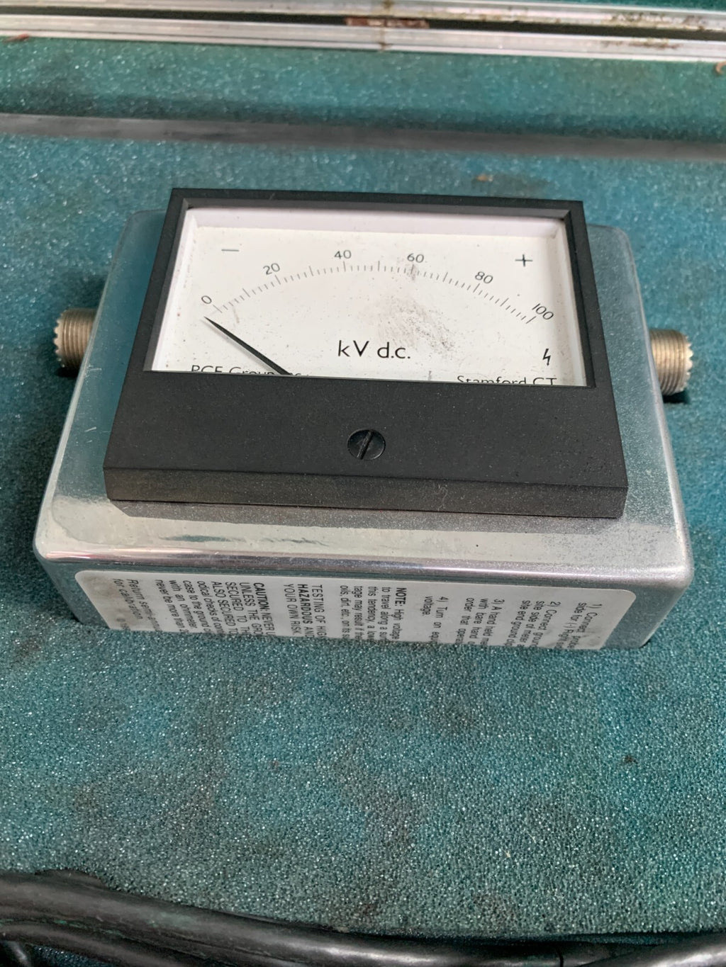 PCF ELECTROSTATIC DC VOLT TEST METER VINTAGE HV 1001