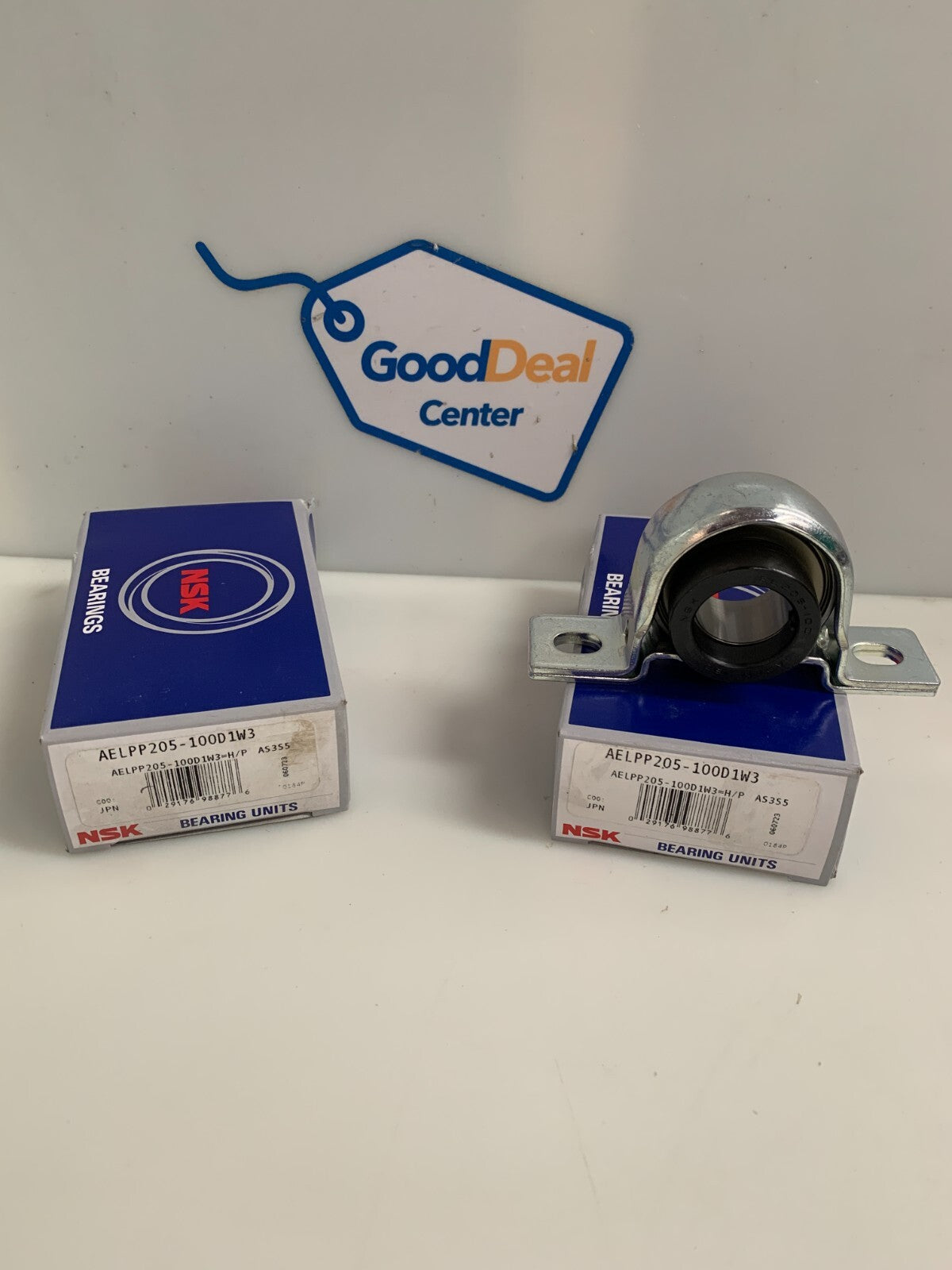 NSK  Press Steel Pillow Block Mounted Unit  AELPP205-100D1W3  (Lot of 2)
