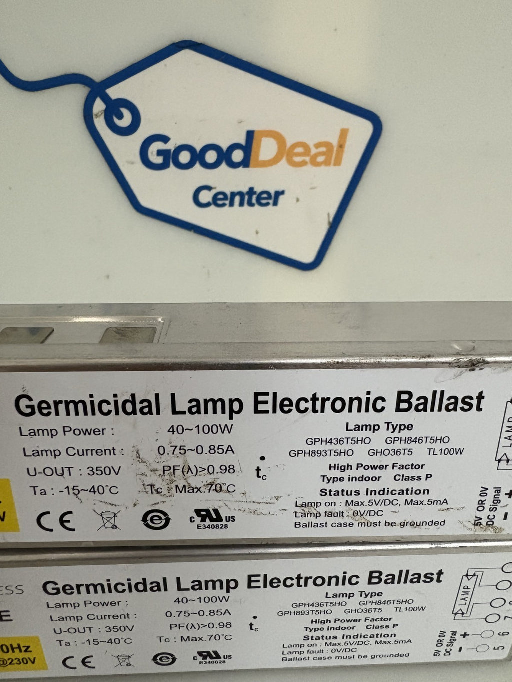 LOT OF 2 LIGHT PROGRESS GERMICIDAL UV LAMP ELECTRONIC BALLAST EB-120H-BE2