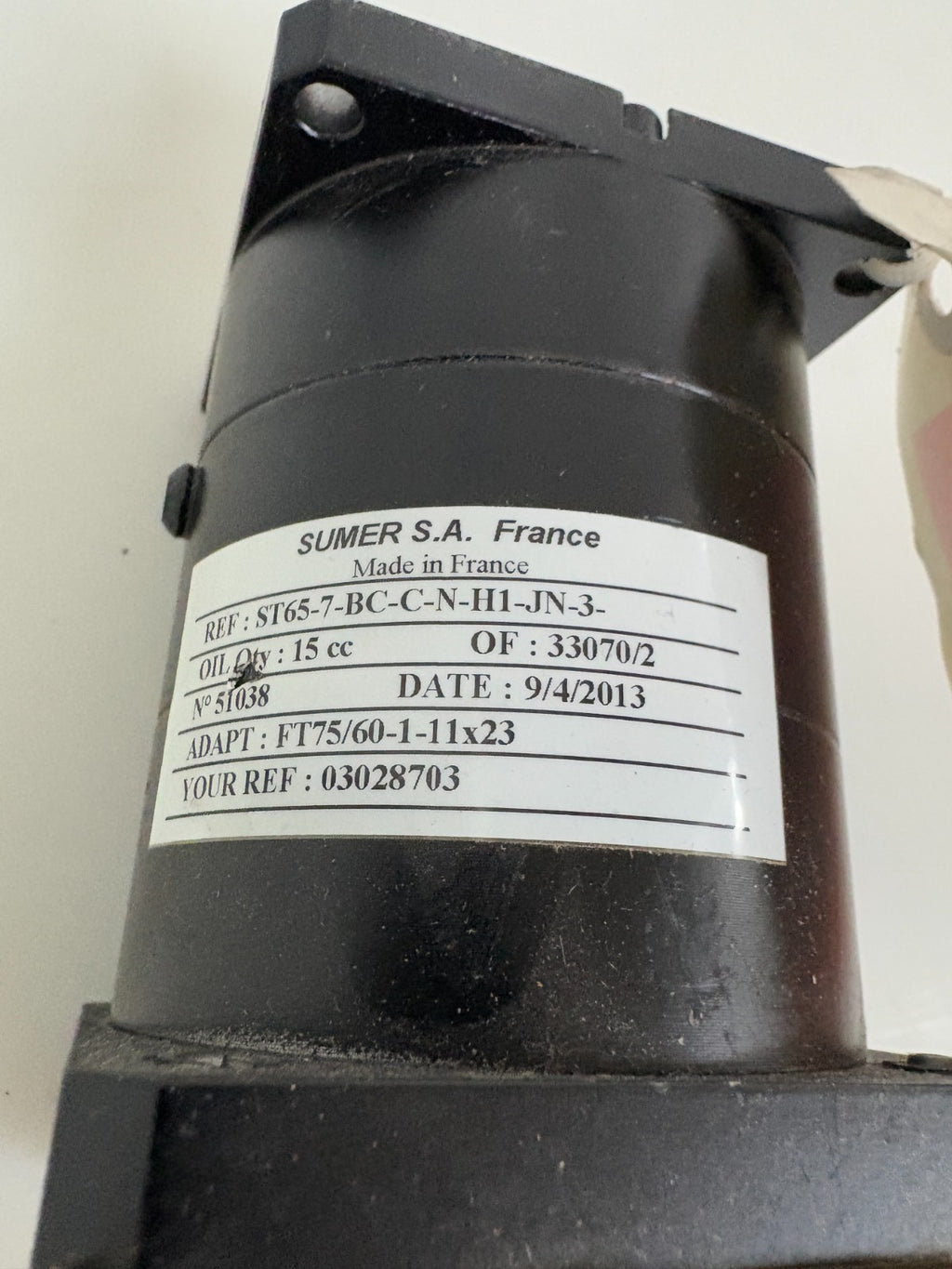 SUMER S.A GEAR BOX ST 65-7-BC-C-N-H1-JN-3
