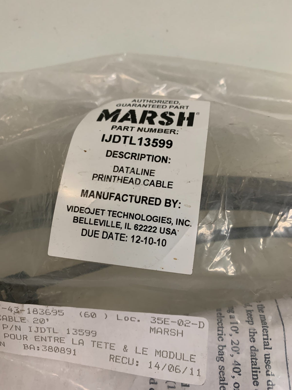 MARSH DATA PRINTHEAD LINE IJDTL135991