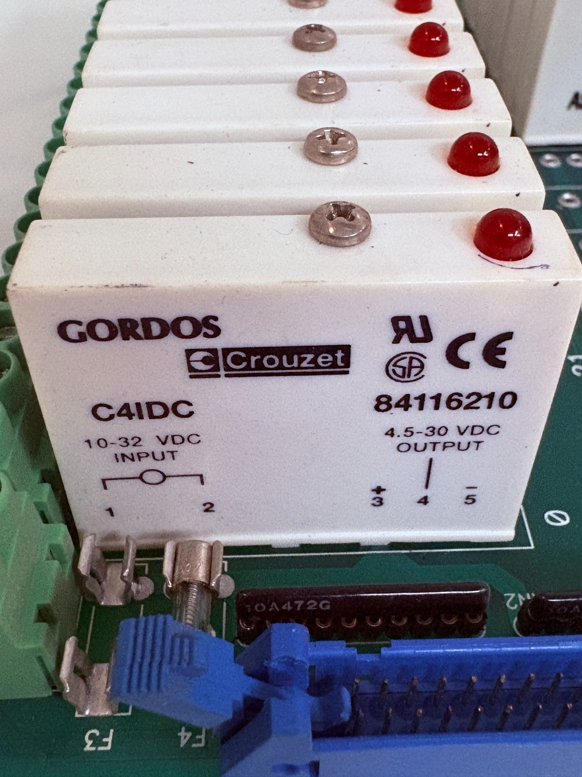 CROUZET RELAY BOARD PB-24C4 W/17 GORDOS C4IDC RELAY