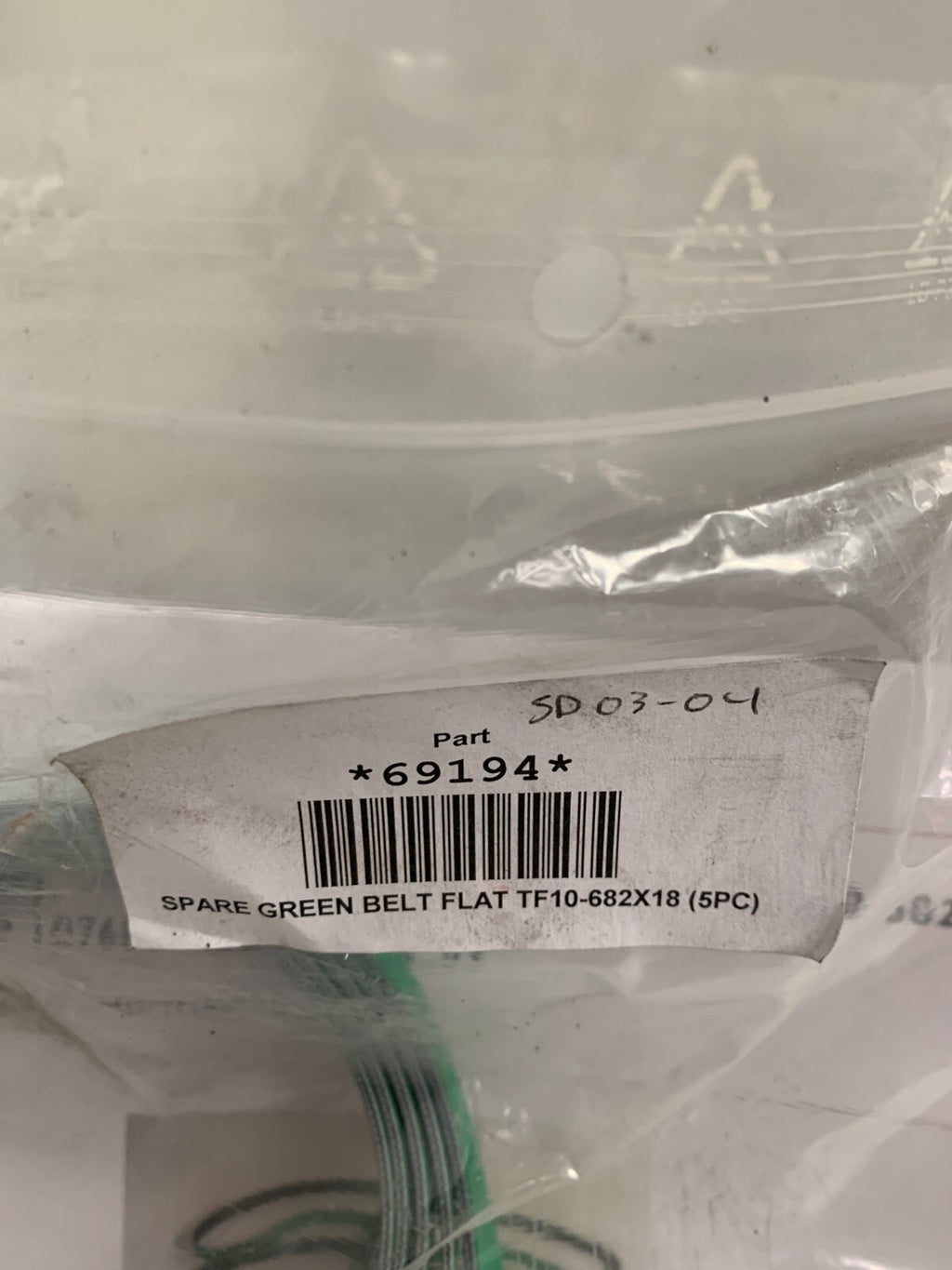 XEIKON TF10-662X18 GREEN FLAT BELT #69194 5 PER BAG