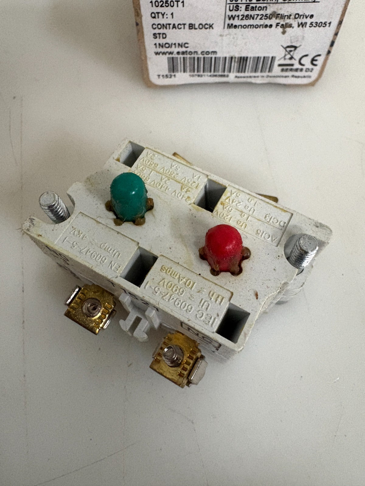 LOT OF 3 EATON CONTACT BLOCK #10250T11