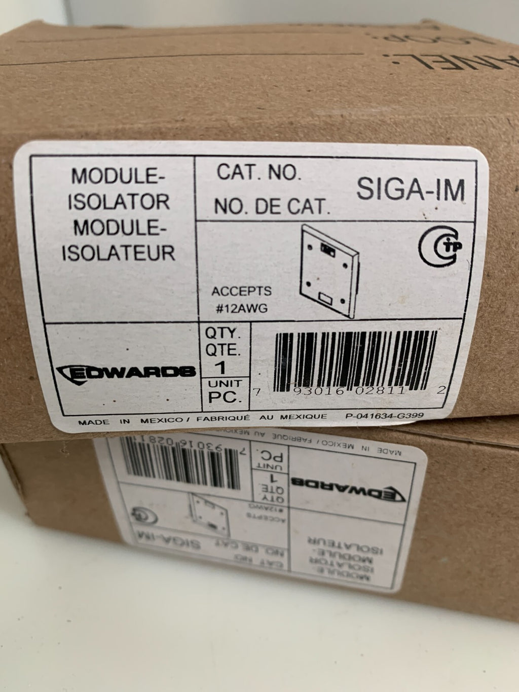 LOT OF 2 EDWARDS FIRE ALARM ISOLATOR MODULE SIGA-IM