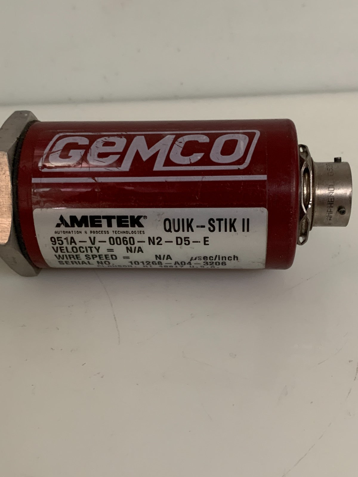AMETEK QUIK-STIK II LINEAR DISPLACEMENT TRANSDUCER 951A-V-0060-N2-D5-E