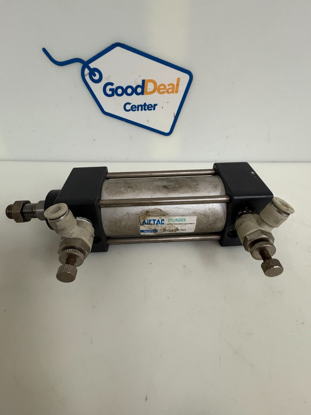 AIRTAC PNEUMATIC CYLINDER SC40X50 W/ADJUSTABLE AIR VALVE0