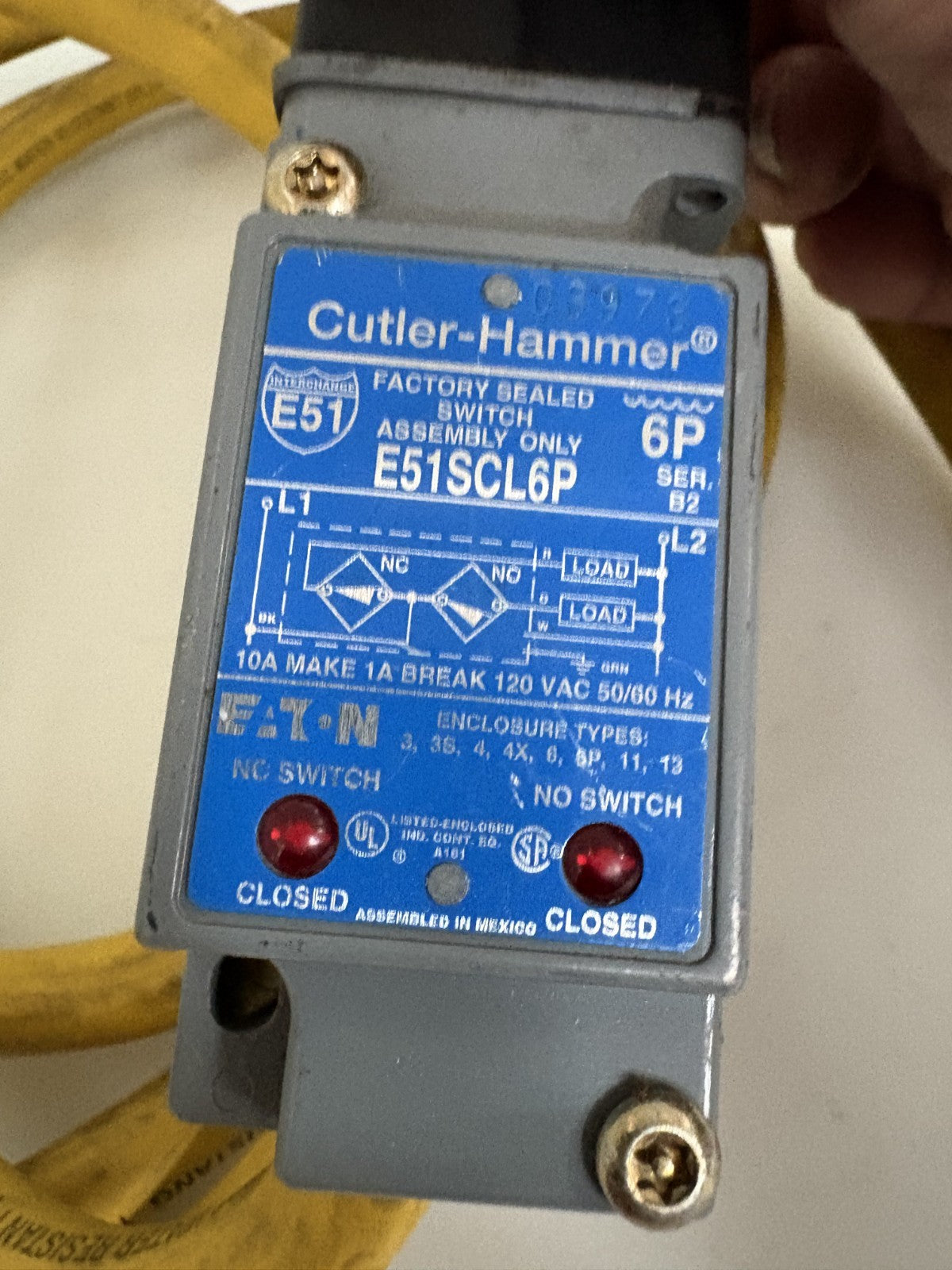 CUTTLER HAMMER PROXIMITY SWITCH E51SCL6P2