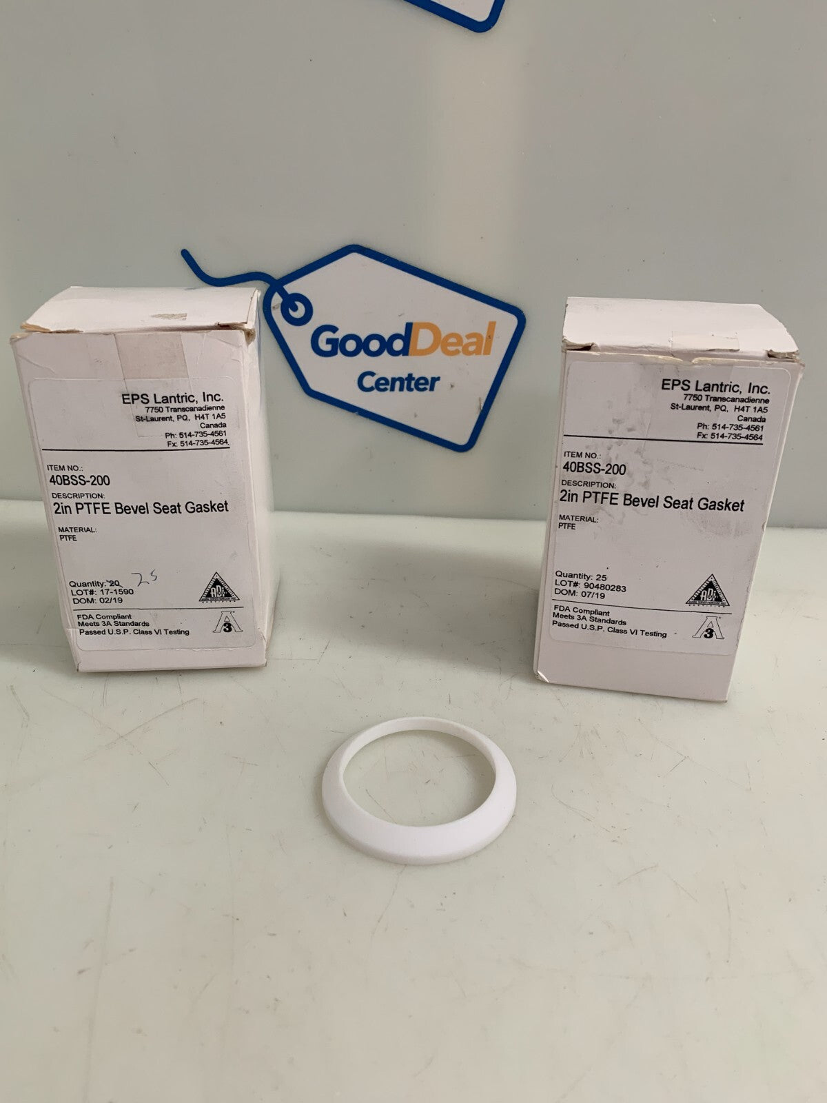 Lot of 48 EPS Lantric 40BSS-200 2" PTFE Bevel Seat Gasket