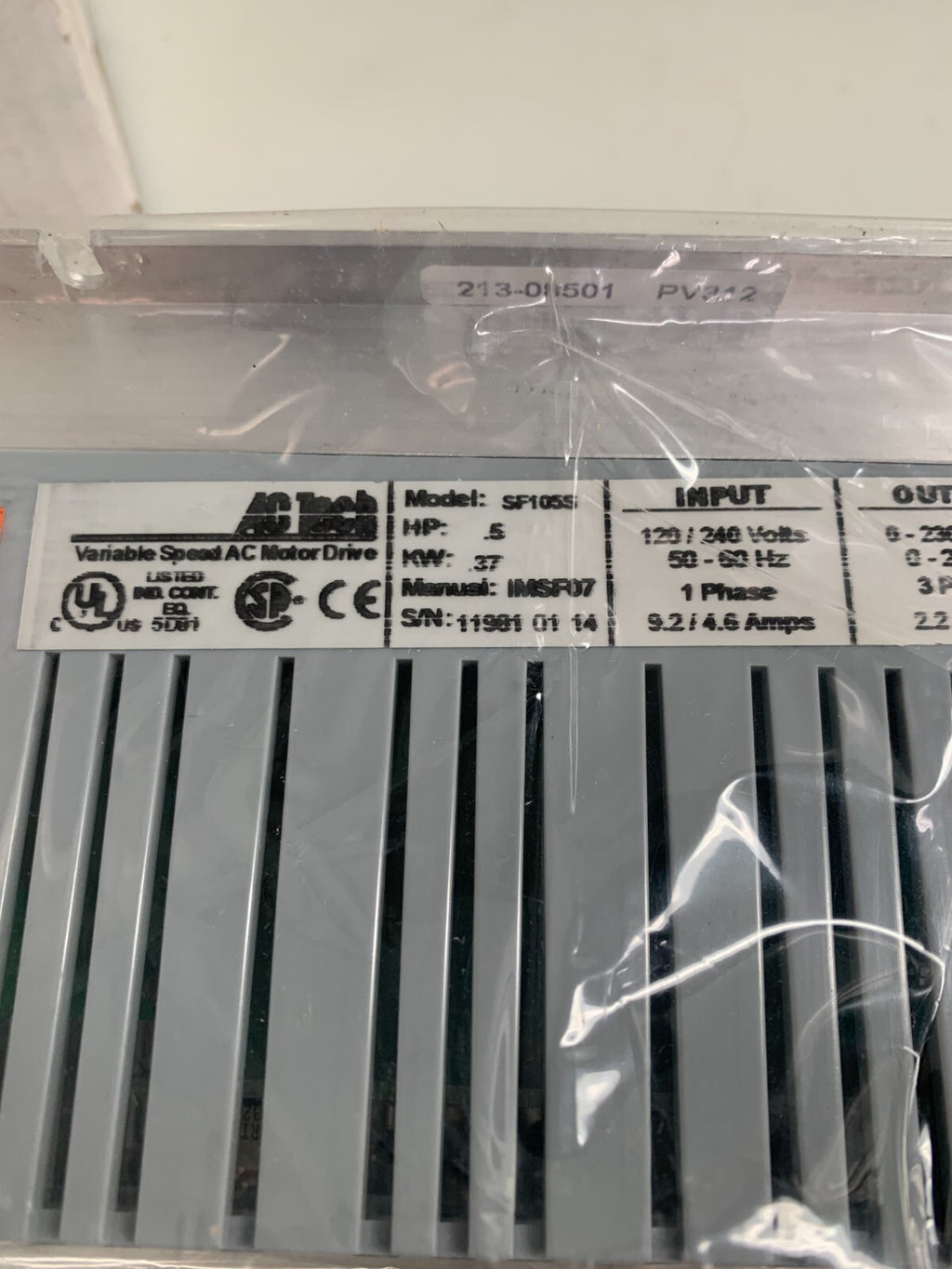 AC TECH  Variable Speed AC Motor Drive  SF1055