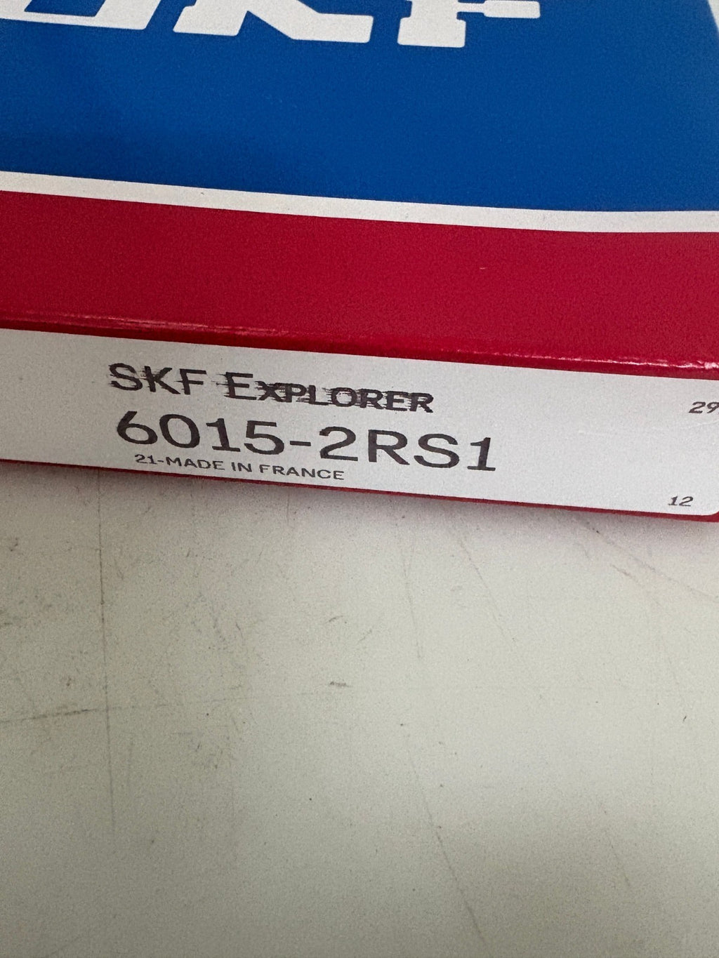 LOT OF 2 SKF EXPLORER DEEP GROOVE SINGLE ROW BALL BEARING 6015-2RS12