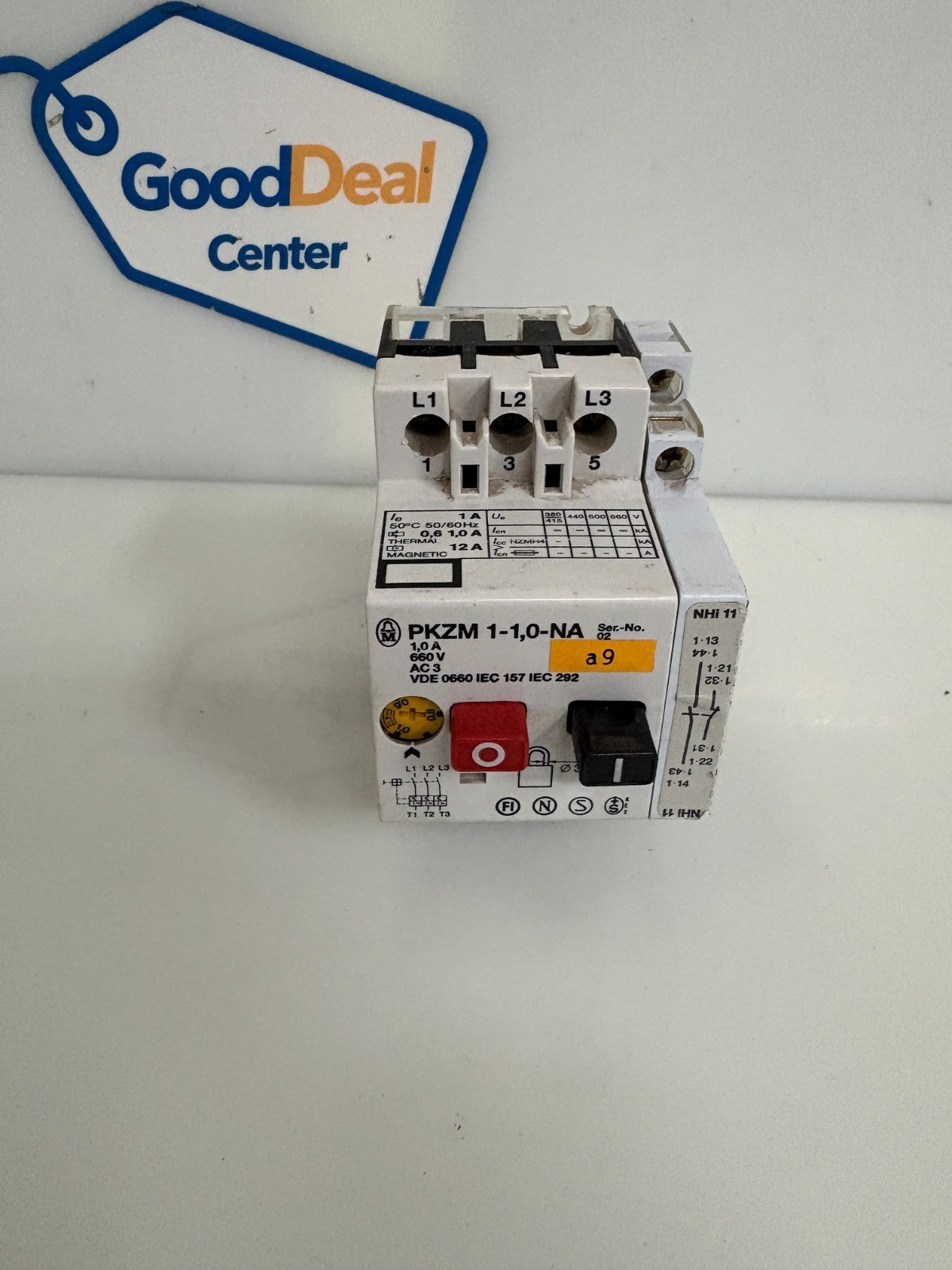 MOELLER KLOCKNER PKZM 1-1,0-NA MANUAL MOTOR STARTER