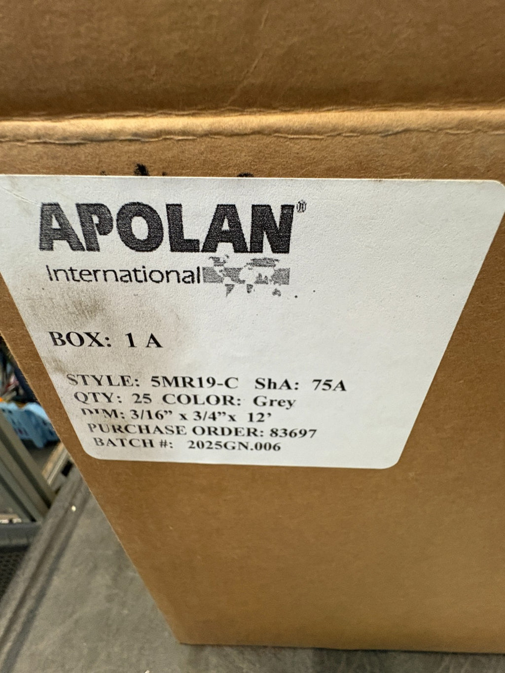 APOLAN INTERNATIONAL POLYURETHANE SCREEN PRINTING SQUEEGEE GREY