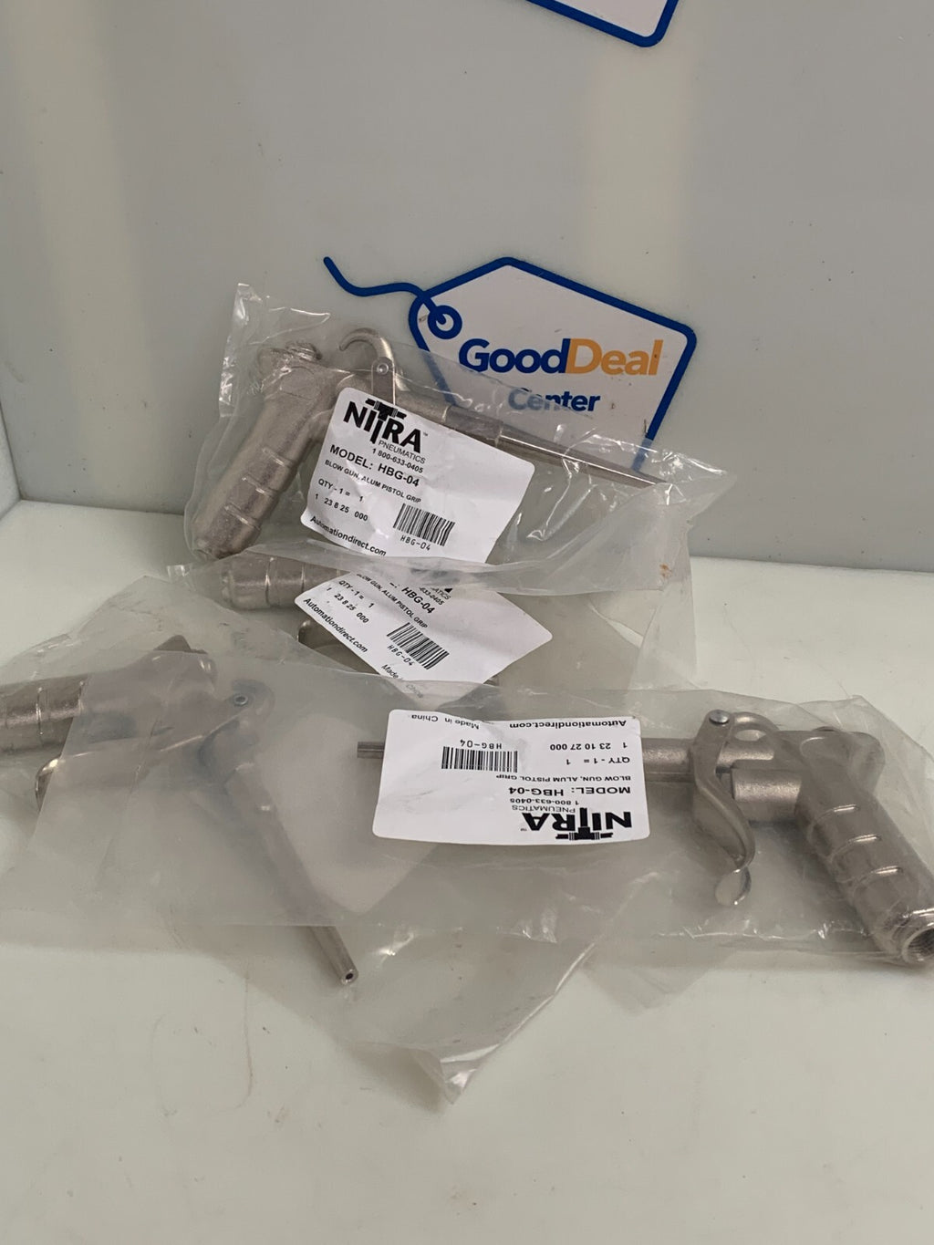 LOT OF 4 NITRA PNEUMATICS BLOW GUN ALUM PISTOL HBG-040