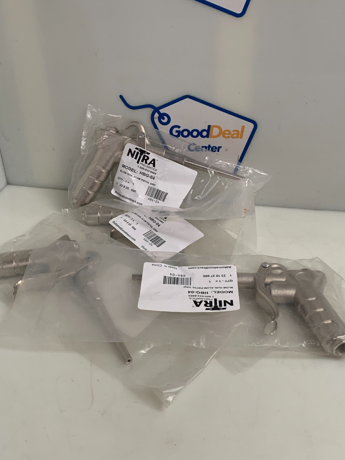LOT OF 4 NITRA PNEUMATICS BLOW GUN ALUM PISTOL HBG-040