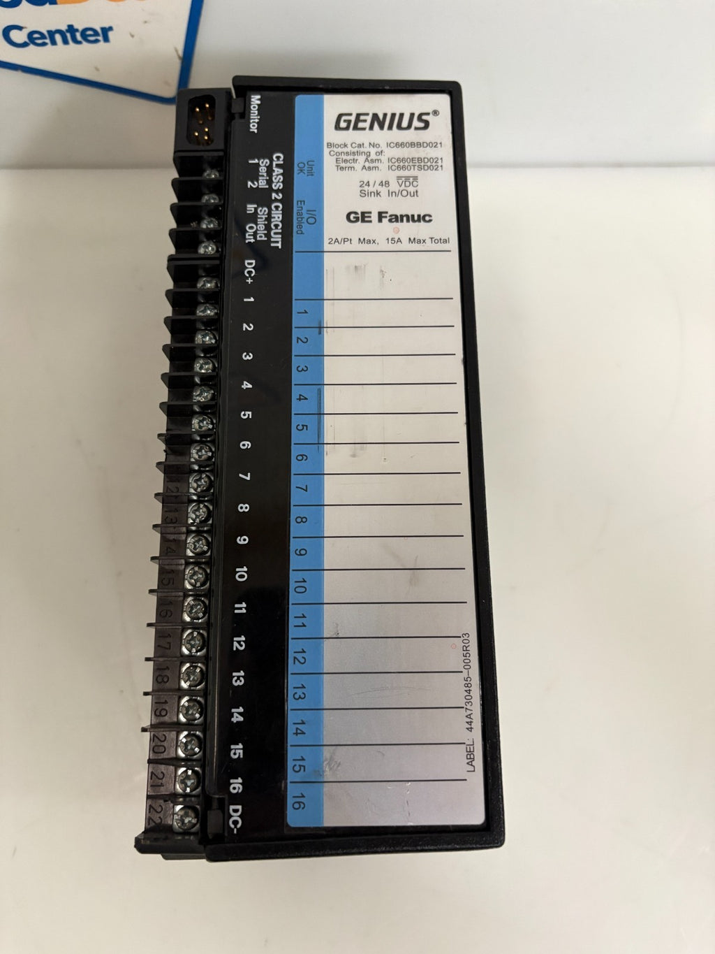 GE FANUC GENIUS 24/48 VDC SINK IN/OUT IC660BBD021  W/IC660TSD021K1