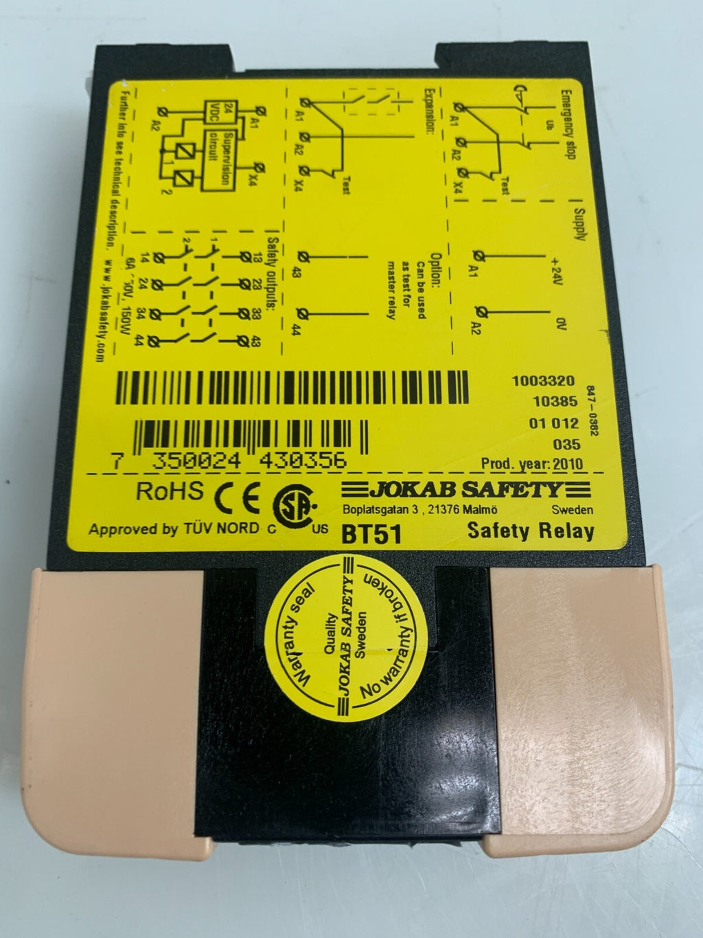 ABB / JOKAB SAFETY BT51  Expansion Safety Relay   1003320