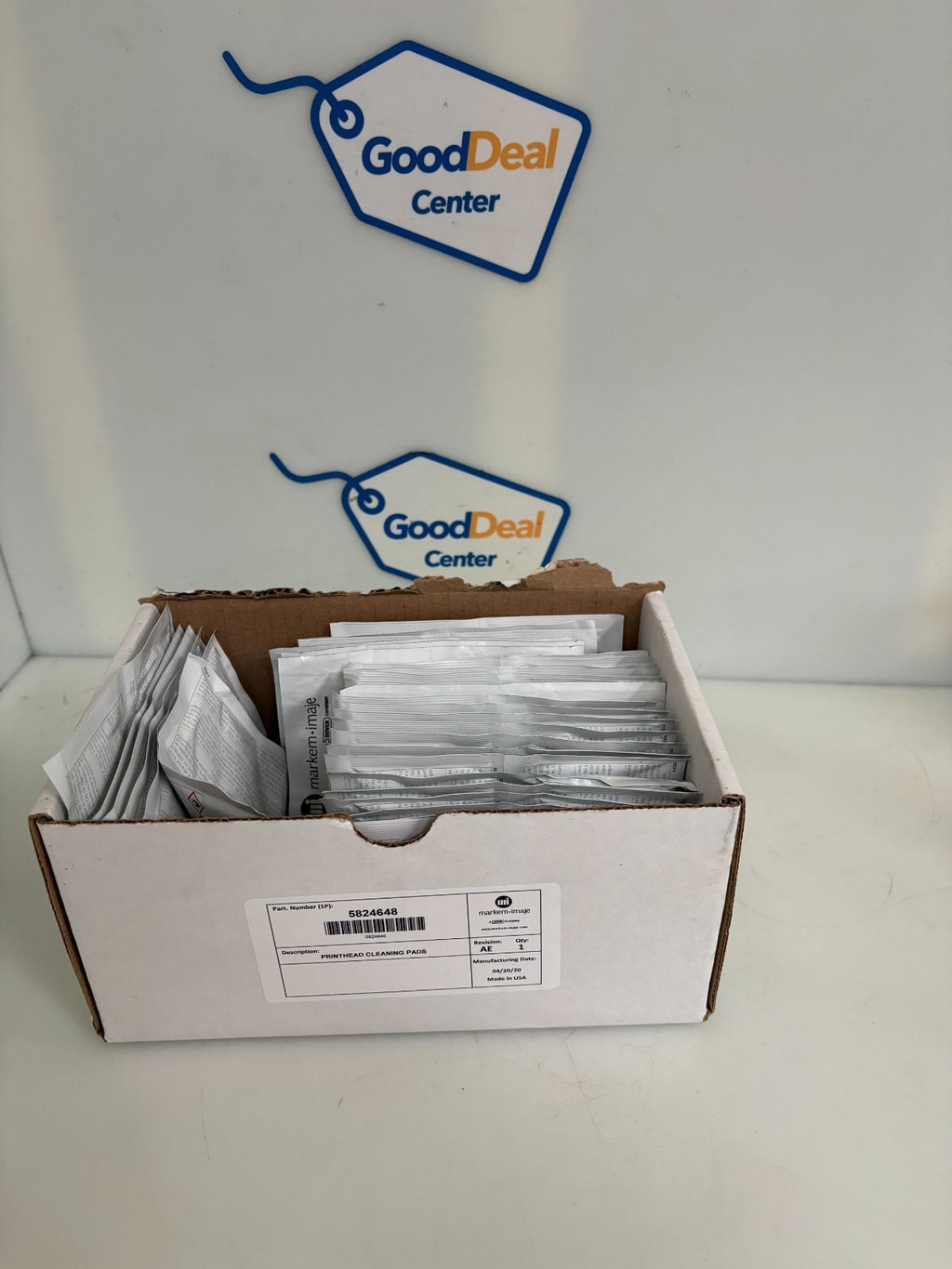 LOT OF 84 MARKEM . IMAJE PRINT HEAD CLEANIG WIPES IND WRAP 58246480