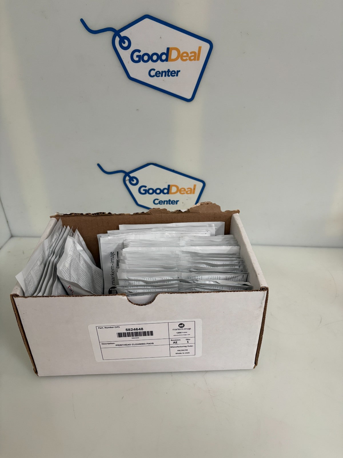 LOT OF 84 MARKEM . IMAJE PRINT HEAD CLEANIG WIPES IND WRAP 58246480