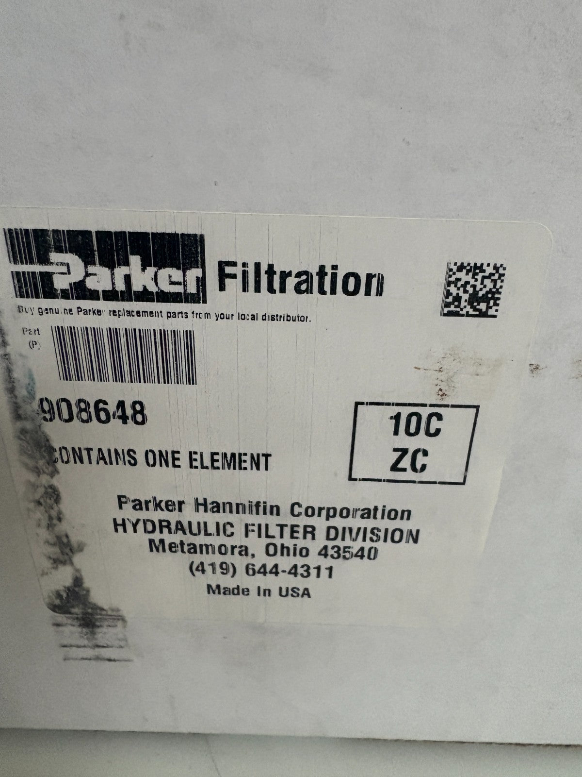 PARKER FILTRATION HYDRAULIC FILTER #908648