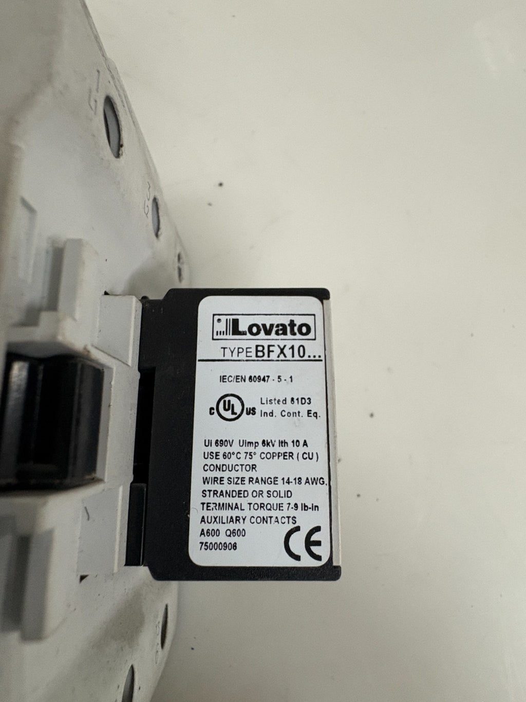 LOVATO BF95 00 CONTACTOR W/BFX10 203
