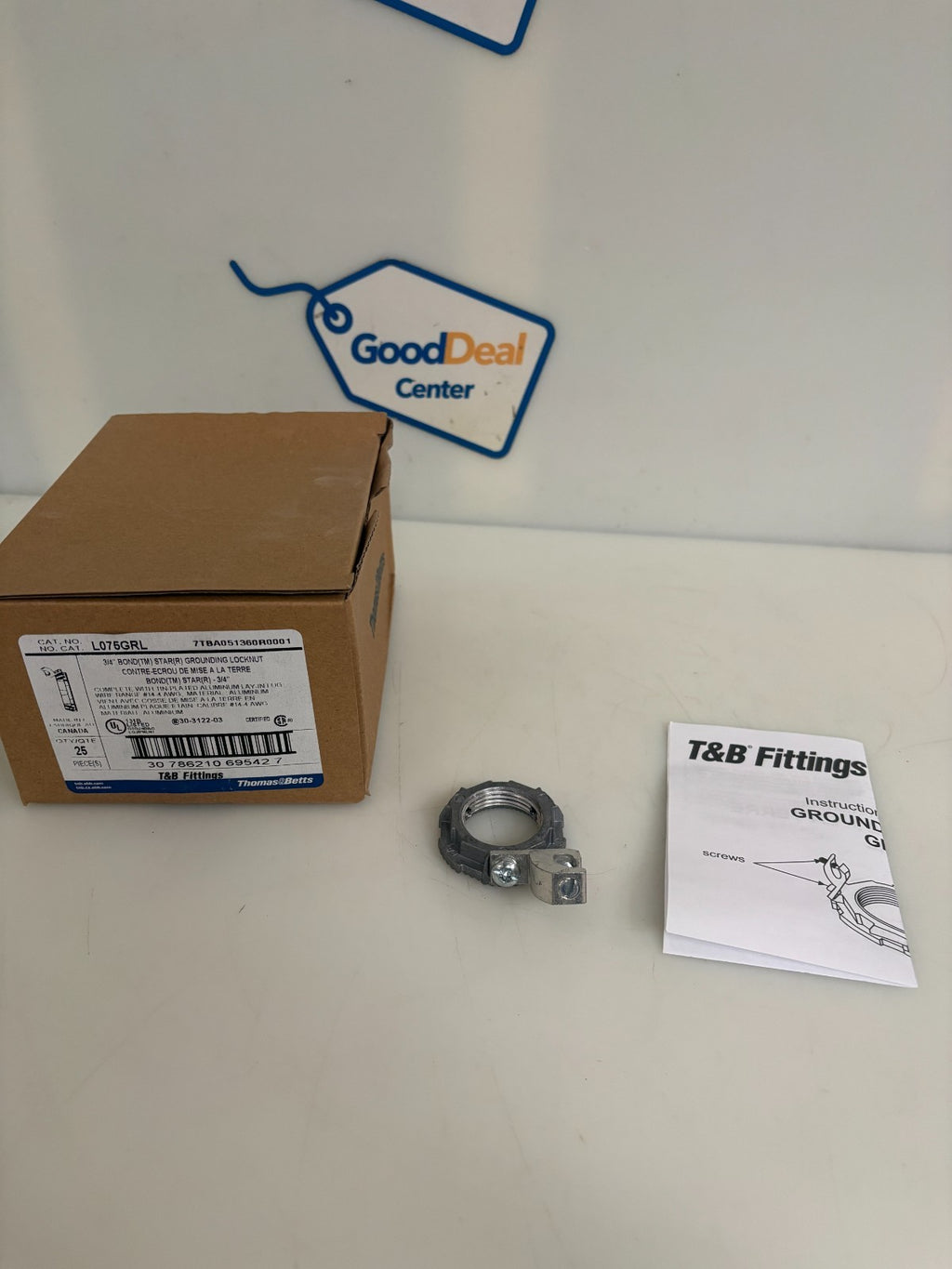 THOMAS & BETTS 3/4 BOND STAR GROUNDING LOCKNUT #L075GRL 25 PER BOX0