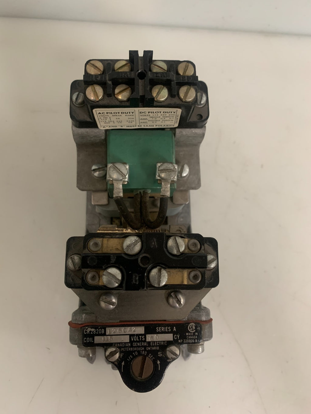 GENERAL ELECTRIC TIME DELAY RELAY CR2820B 126CA2 SER A