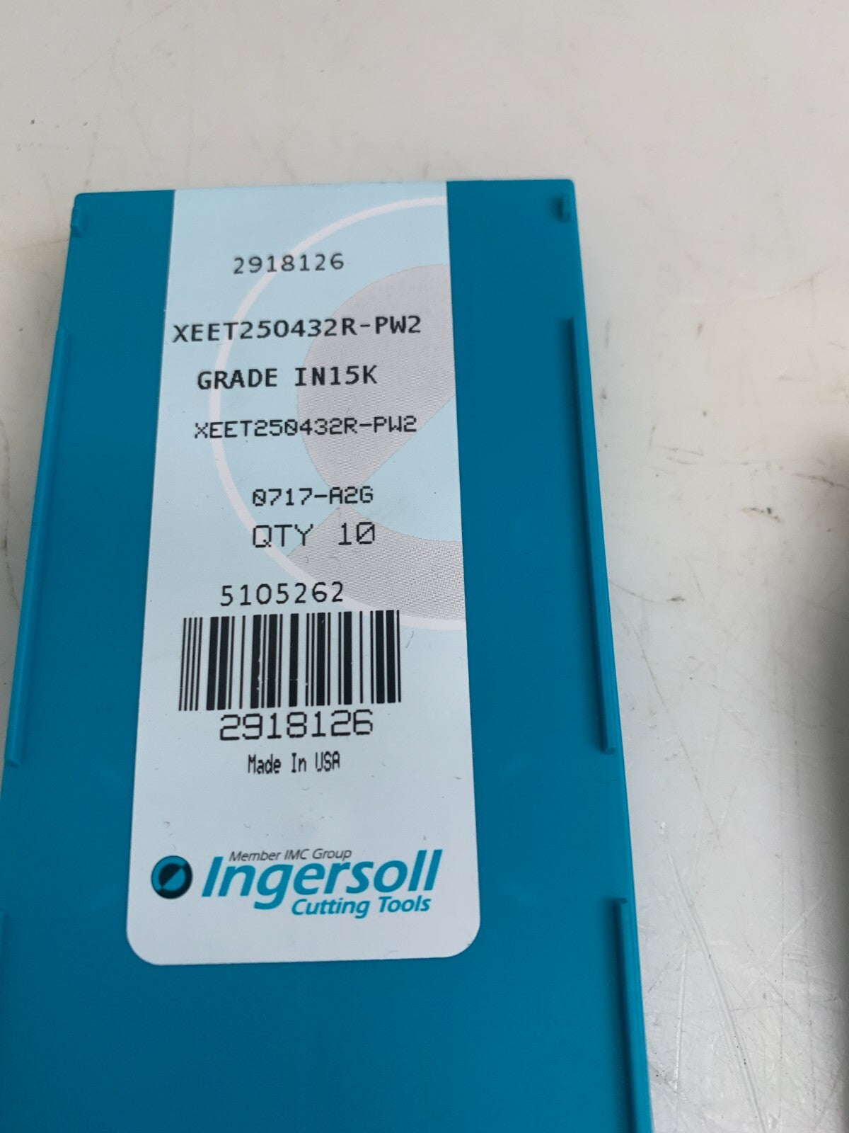 INGERSOLL CUTTING TOOLS  Xeet250432r-Pw2   RoughAir Insert  2918126 (Lot of 17)