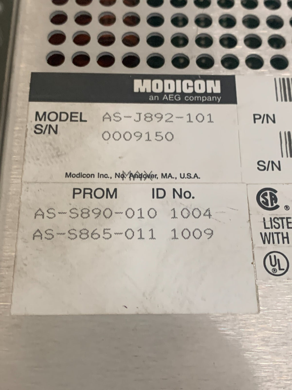 MODICON J892 AEG REMOTE INPUT/OUTPUT PROCESSOR  AS-J892-101
