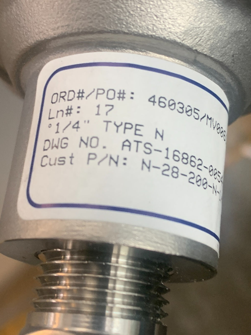 WIKA TC10 Thermocouple 28" rod 18-C10-174812 see label for specs