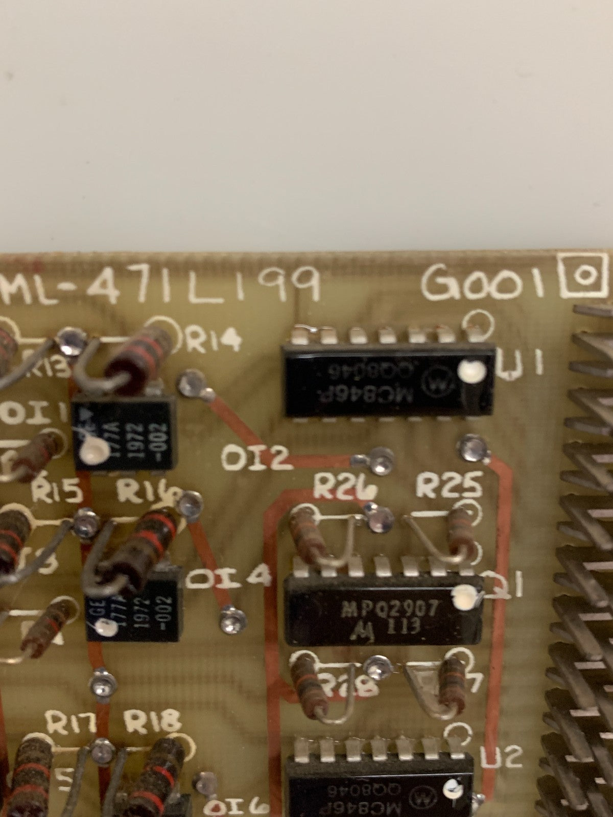 GENERAL ELECTRIC RELAY DRIVER ISOLATION CIRCUIT BOARD ML-471L199 G001