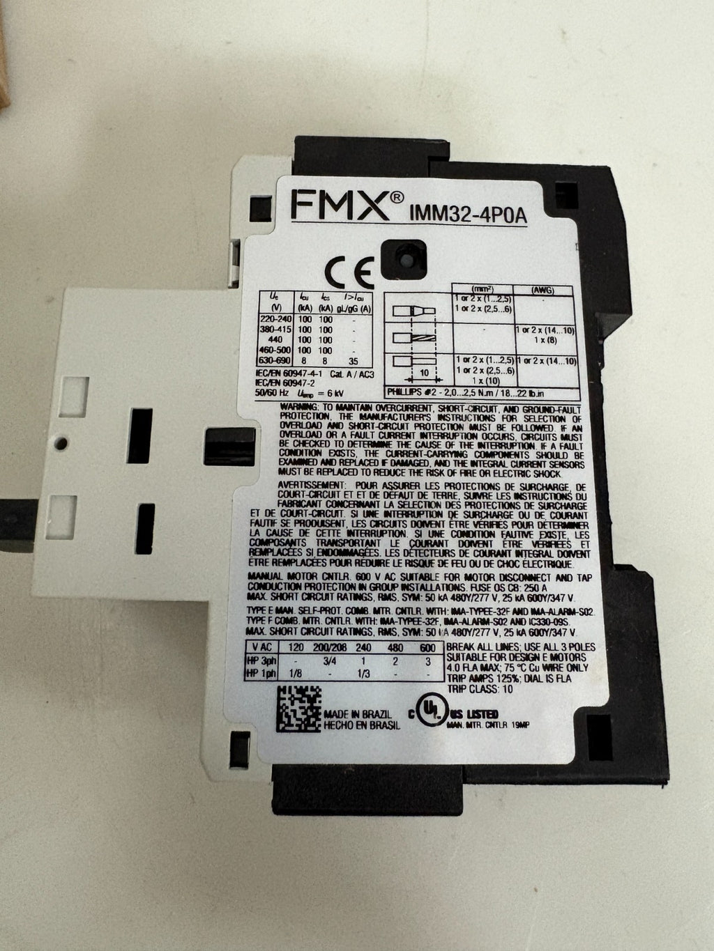 FMX MOTOR CIRCUIT PROTECTOR IMM32-4POA2