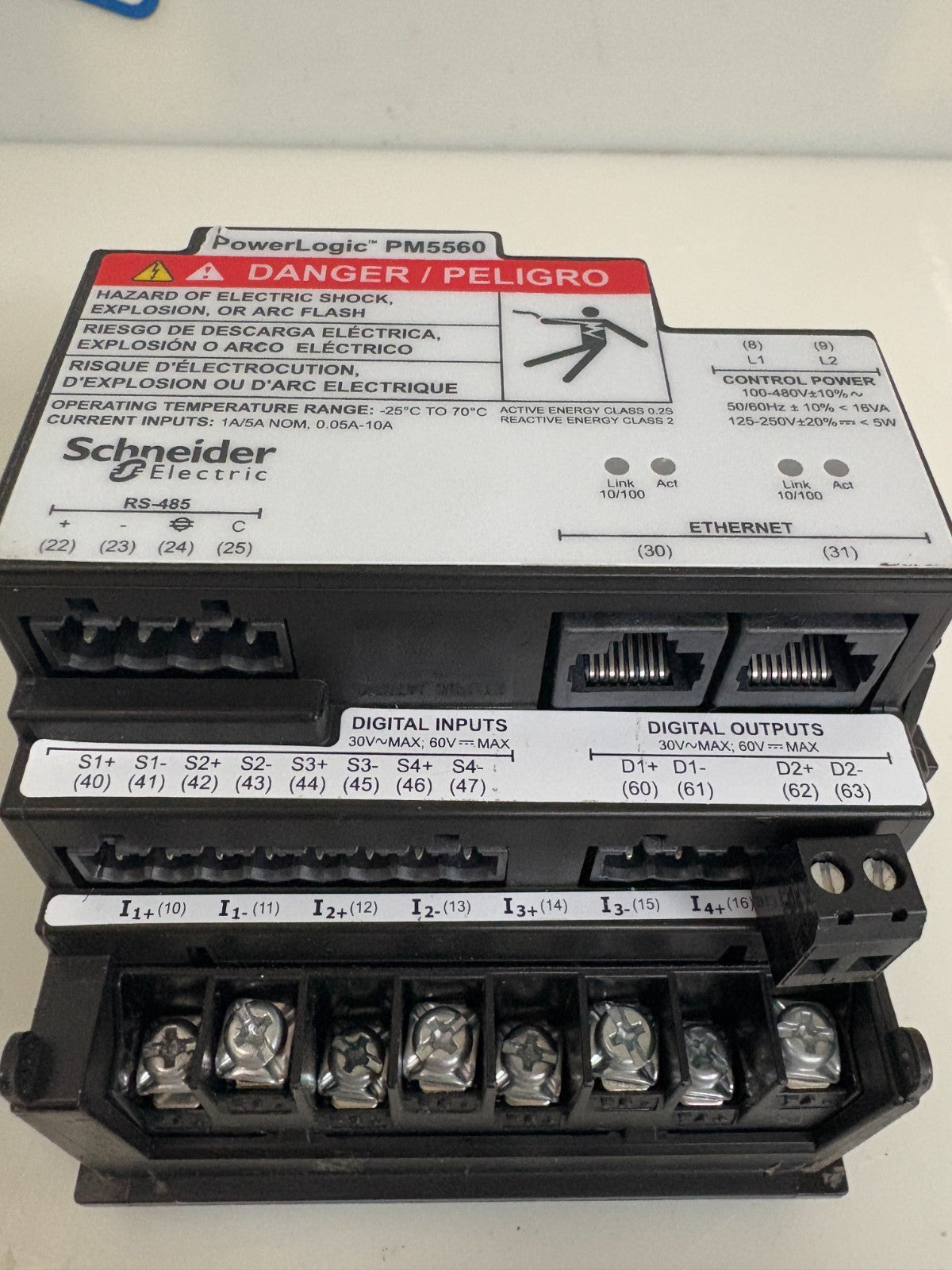 SCHNEIDER ELECTRIC POWER LOGIC PM5500 POWER METER