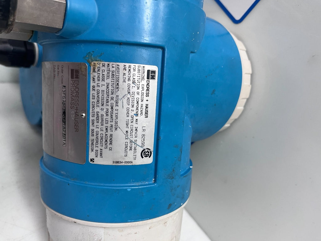 ENDRESS HAUSSER Flowmeter 63FS25-FTW01A2AB1A