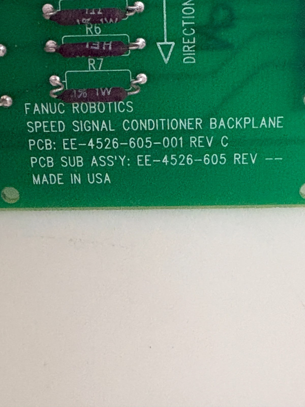 FANUC ROBOTICS SPEED SIGNAL CONDITIONER BACK PLANE EE-4526-605-001 REV B2