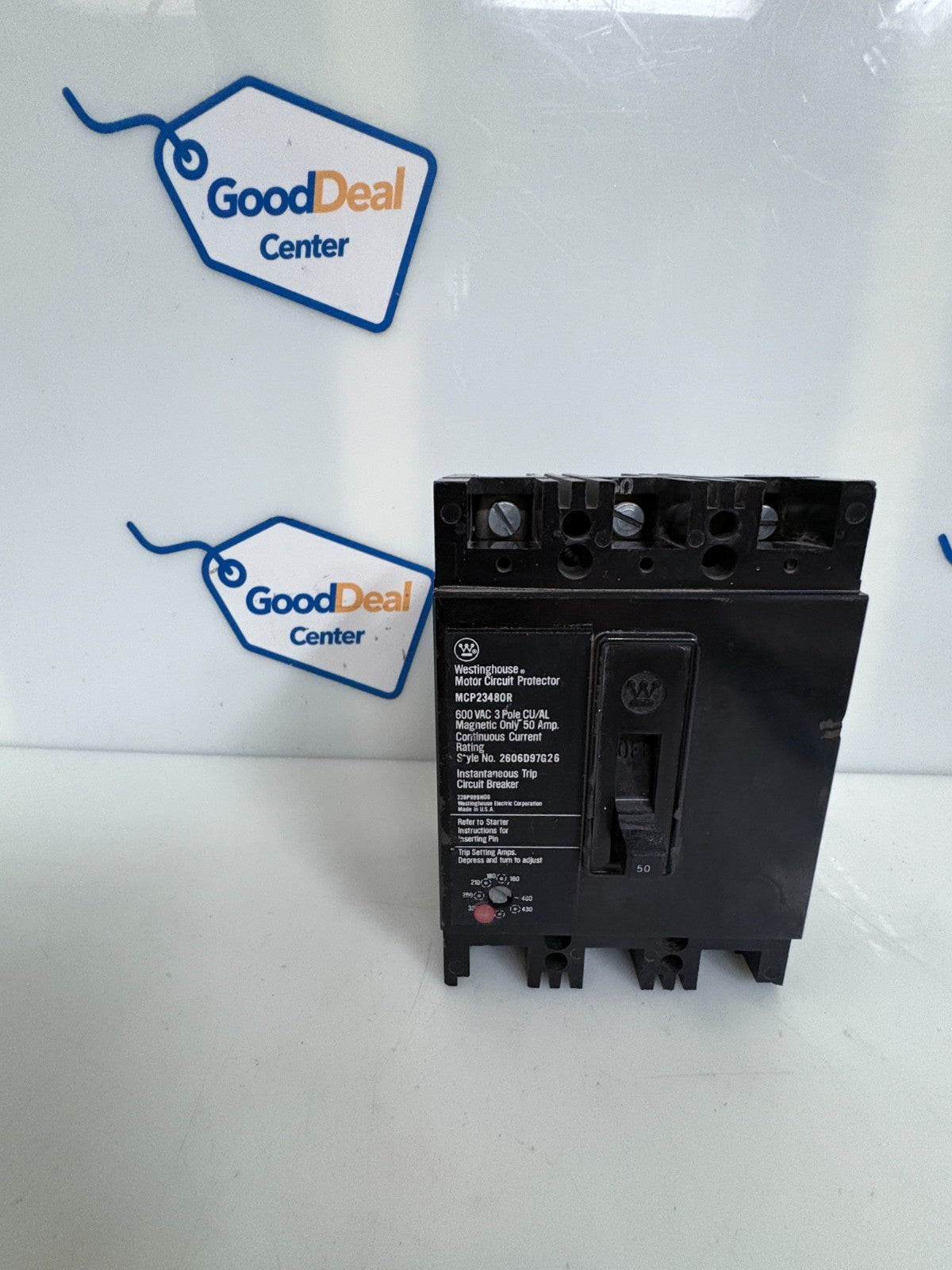 WESTINGHOUSE MOTOR CIRCUIT PROTECTOR 50 AMP MCP23480R