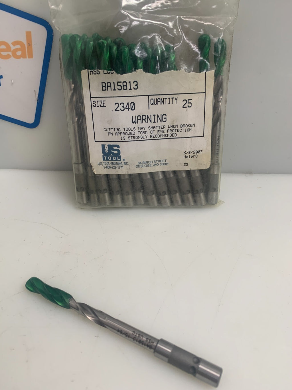 US TOOL  Grinding Drill Bit    Size 2350   BA15813  (Lot of 5 Bags of 25)