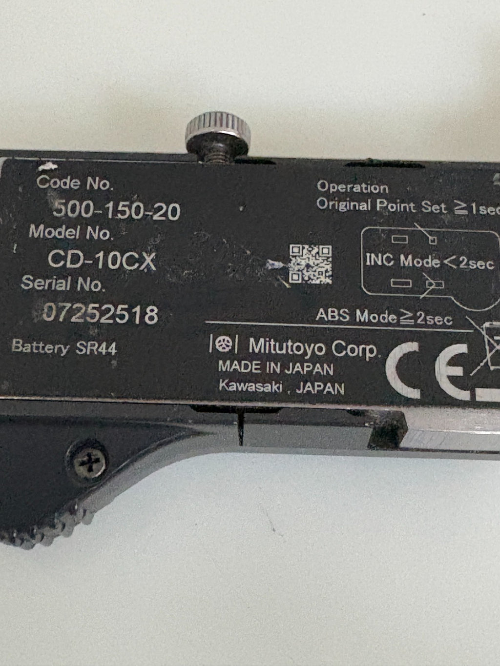 MITUTOYO CORP 500-150-20 DIGITAL MODEL CD-10CK W/SWAN C1-200 IN WOOD CASE