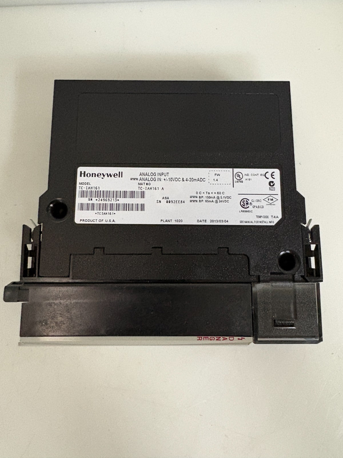 HONEYWELL ANALOG INPUT TC-IAH161 A