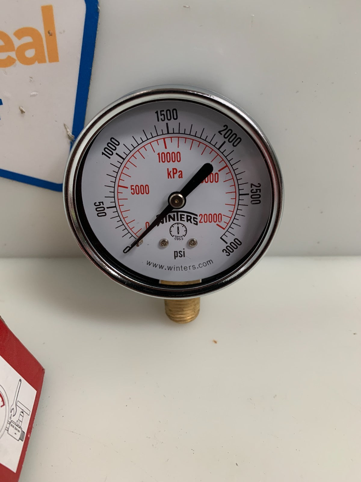WINTERS  2.5''  1/4NPT 0-3000PSI  Pressure Gauge  PEM291