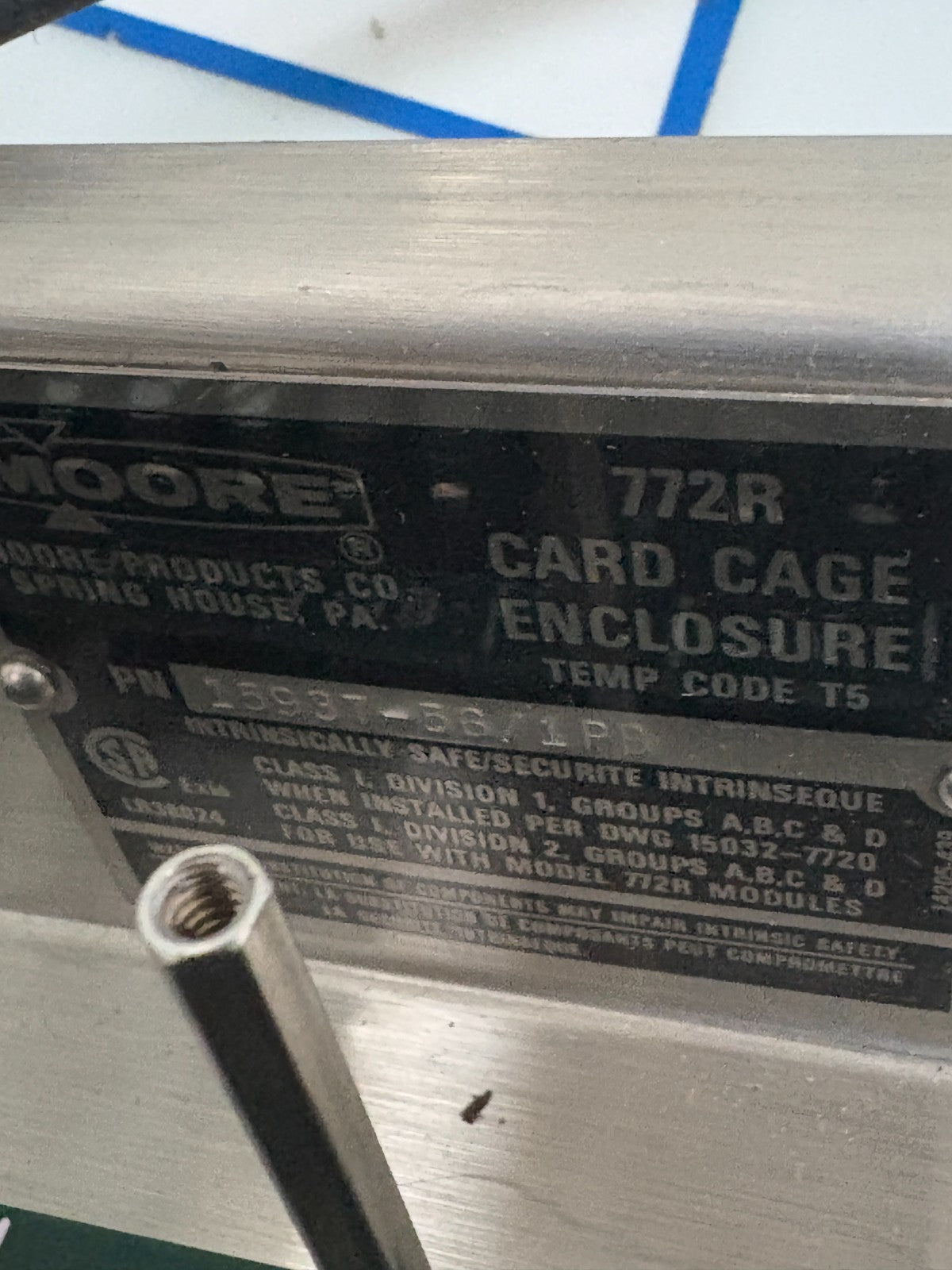 MOORE 772R CARD CASE ENCLOSURE 15937-58/1PB