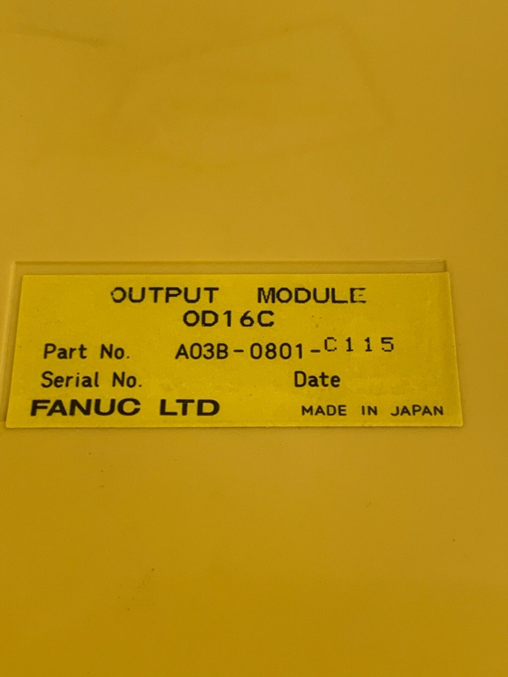 FANUC OD16C OUTPUT MODULE A03B-0801-C1153