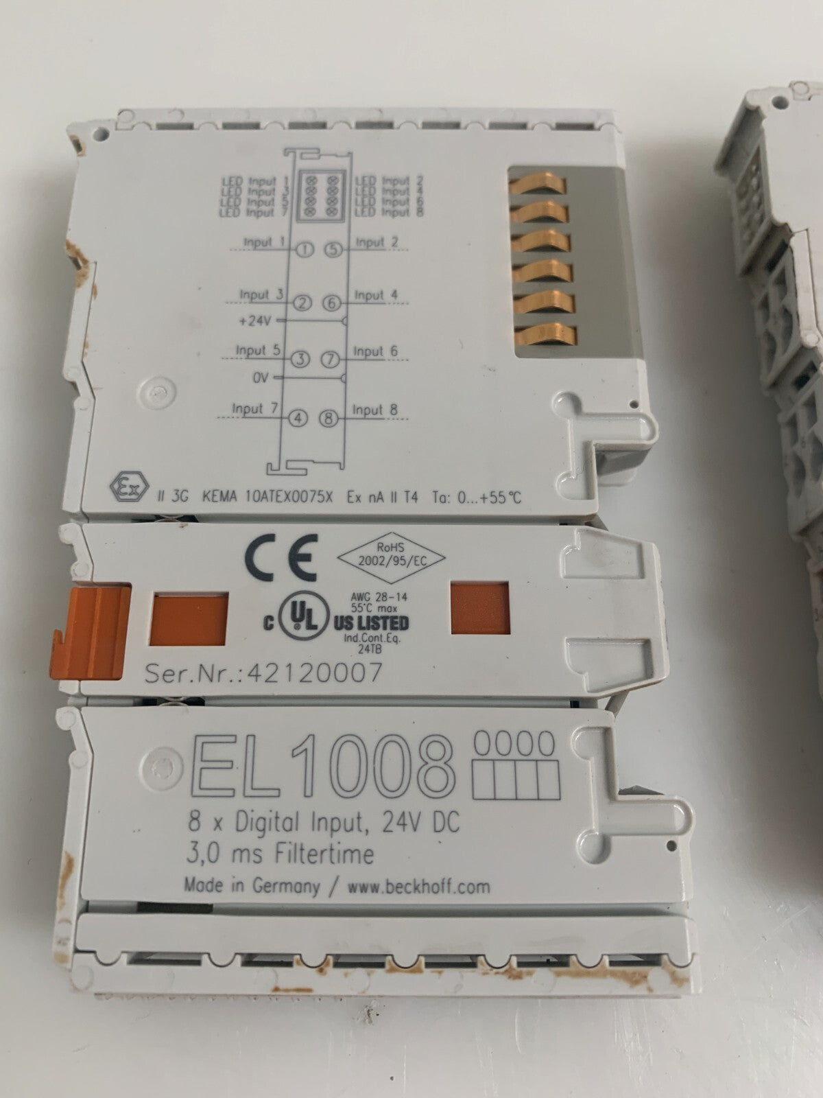 BECKHOFF MIX LOT 2X EL1008 DIGITAL INPUT  1X EL2008 DIGITAL OUTPUT1