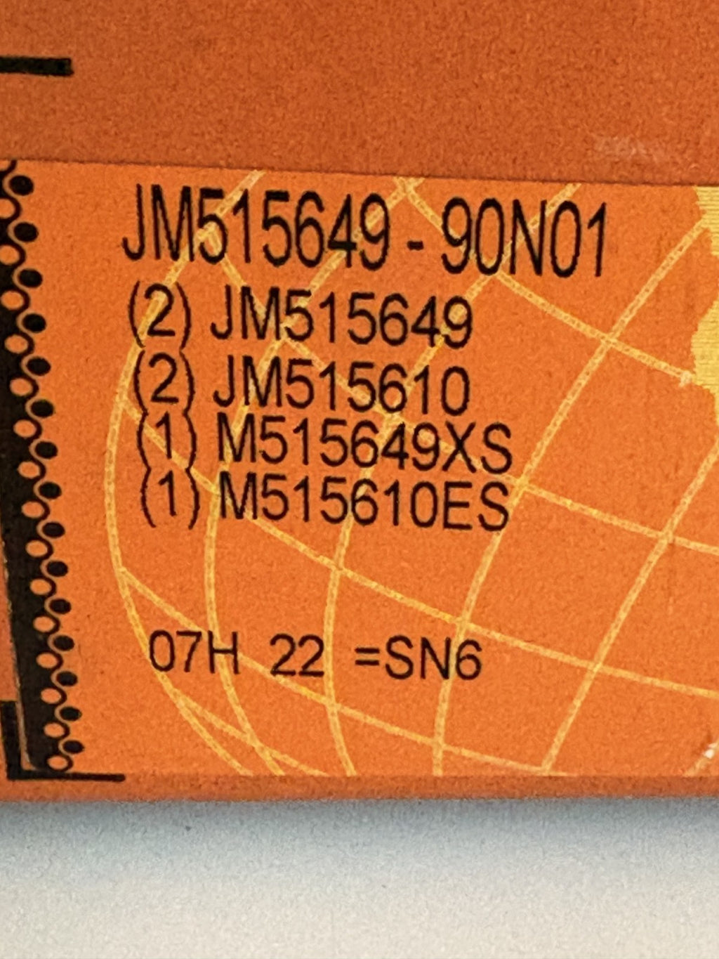 TIMKEN 2 SINGLE ROW TAPERED ROLLER BEARING KIT JM515649-90ND1