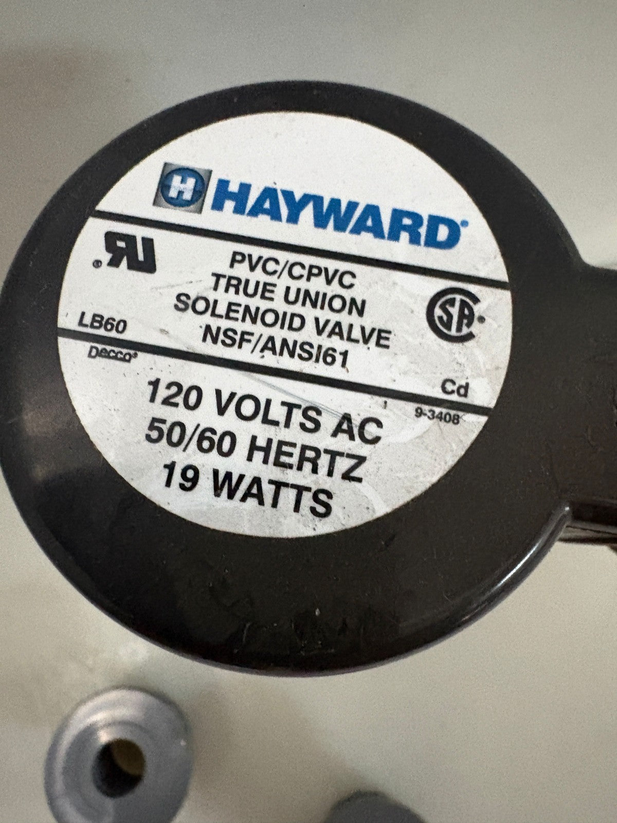 HAYWARD CPVC 2WAY, 2 POSITION VALVE SV20100STV 1