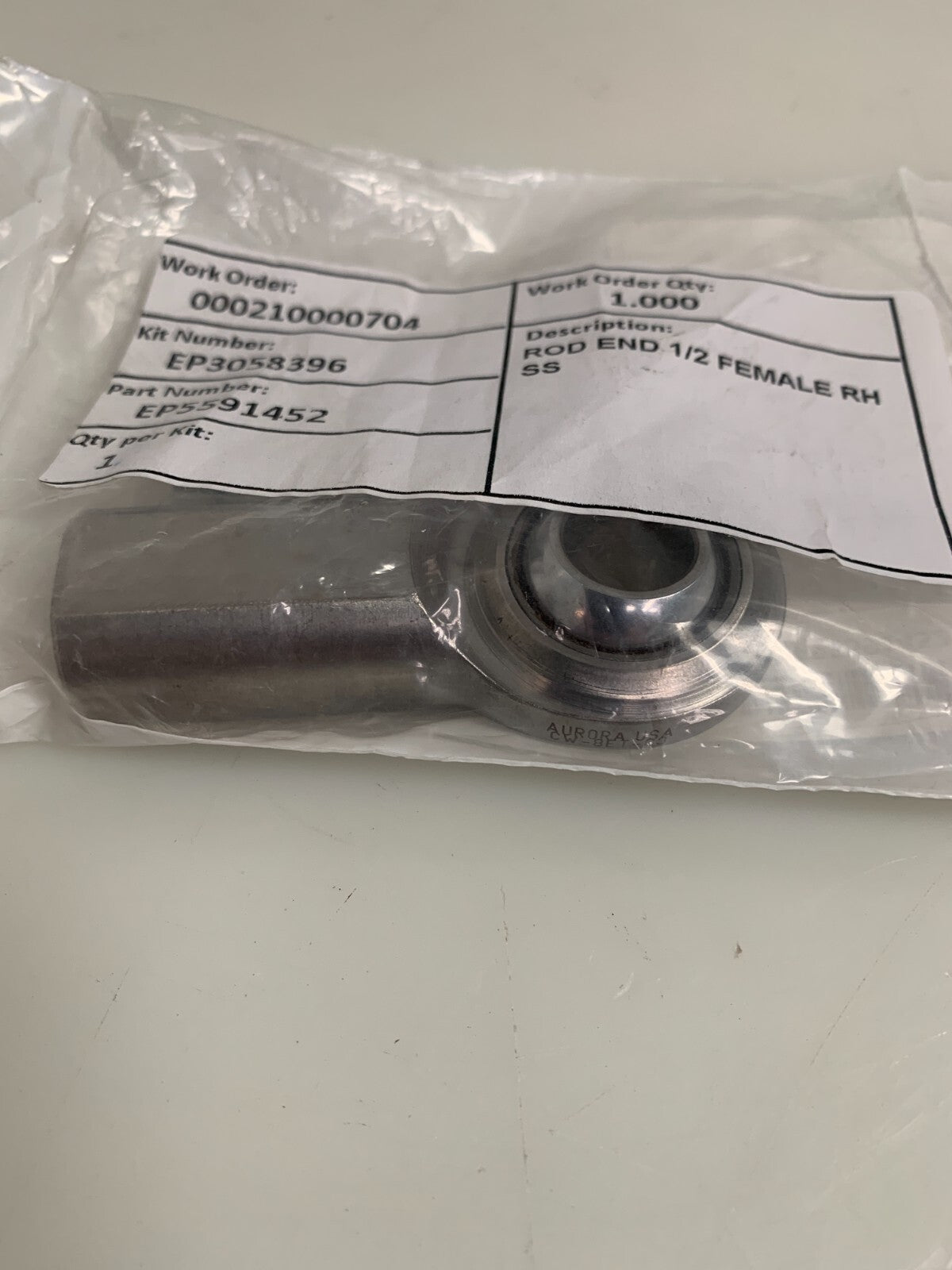 PACTIV EVERGREEN ROD END 1/2 FEMALE RH SS 559 14521