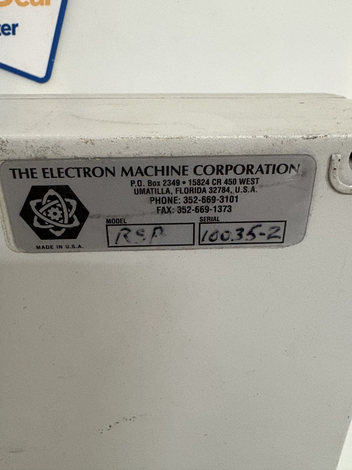 ELECTRON MACHINE CORP. DIGITAL DISPLAY #RSP