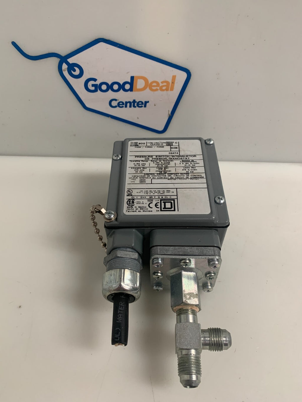SQUARE D PRESSURE SWITCH GAW-50